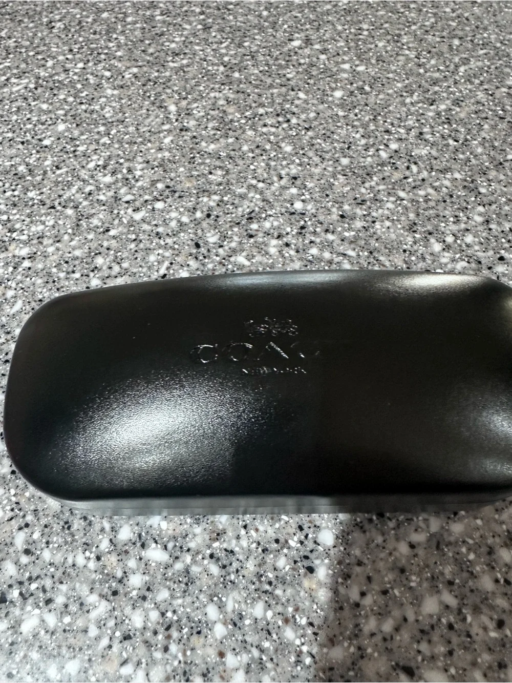 Coach Black Leather Glasses Case